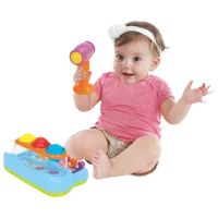 Xilofon Hola Toys Pop N Play 3 ani / Blue photo 4