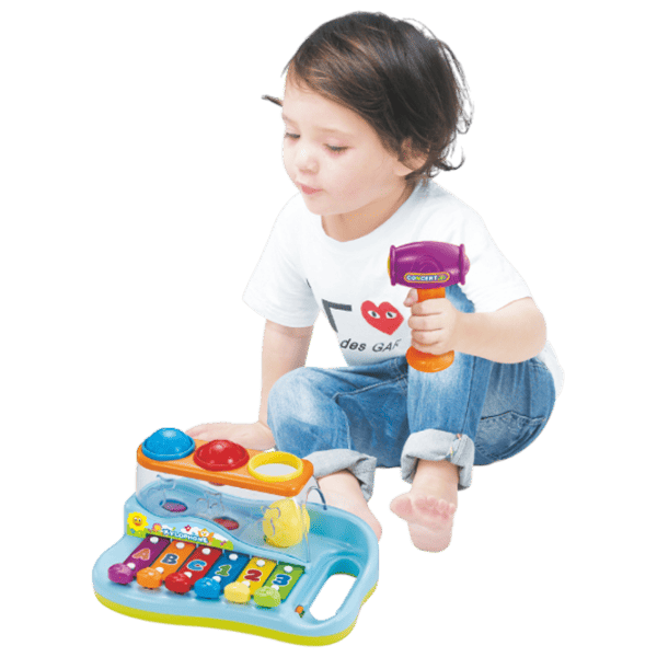 Xilofon Hola Toys Pop N Play 3 ani / Blue photo 5