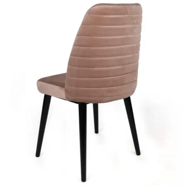 Set scaune de bucătarie Trendy Tutku Catifea/ Cappucino Black photo 3