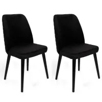 Set scaune de bucătarie Trendy Tutku Catifea/ Black Black photo 5