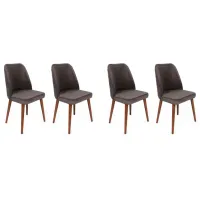 Set scaune de bucătarie Trendy Tutku Catifea/ Dark Gray Brown