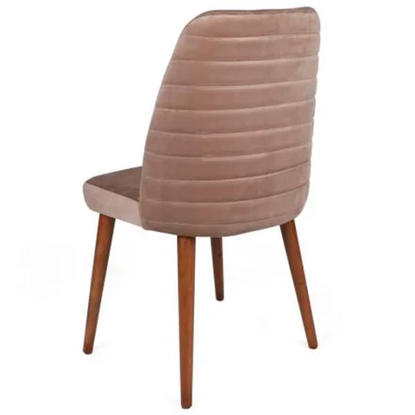 Set scaune de bucătarie Trendy Tutku Catifea/ Beige Brown photo 3