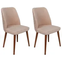Set scaune de bucătarie Trendy Tutku Catifea/ Cream Brown photo 5