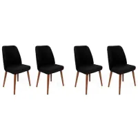 Set scaune de bucătarie Trendy Tutku Catifea/ Black Brown