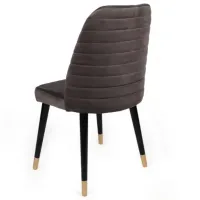Set scaune de bucătarie Trendy Hugo Catifea/ Dark Gray Gold photo 5