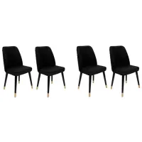 Set scaune de bucătarie Trendy Hugo Catifea/ Black Gold