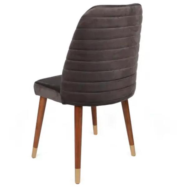 Set scaune de bucătarie Trendy Hugo Catifea/ Antracit Brown photo 5