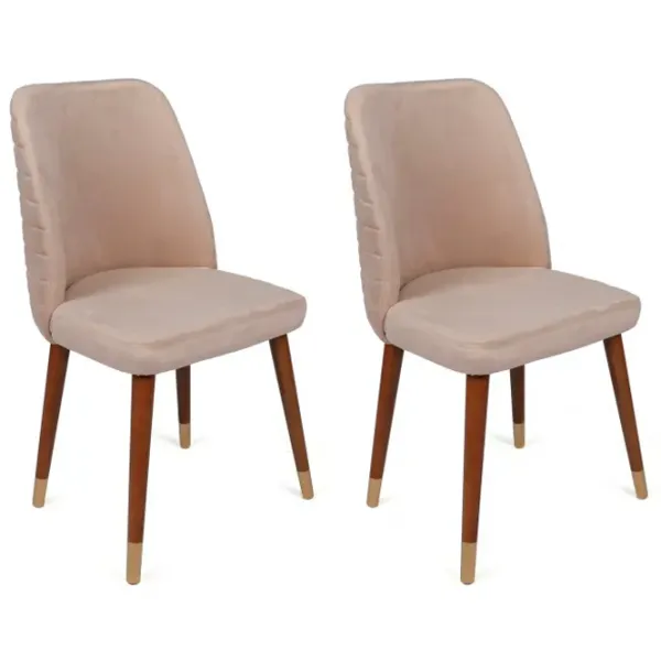 Set scaune de bucătarie Trendy Hugo Catifea/ Cream Brown photo 3