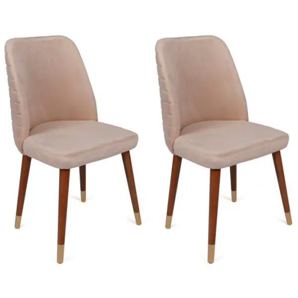 Set scaune de bucătarie Trendy Hugo Catifea/ Cream Brown photo 3