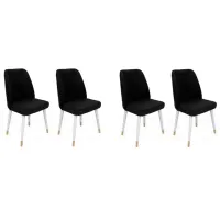 Set scaune de bucătarie Trendy Hugo Catifea/ Black Gold