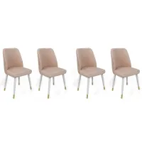 Set scaune de bucătarie Trendy Hugo Catifea/ Cream Gold