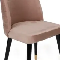 Set scaune de bucătarie Trendy Hugo Catifea/ Beige Gold photo 4