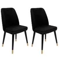 Set scaune de bucătarie Trendy Hugo Catifea/ Black Gold