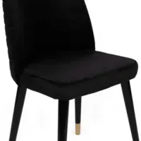 Set scaune de bucătarie Trendy Hugo Catifea/ Black Gold photo 4
