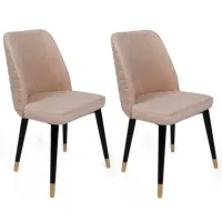 Set scaune de bucătarie Trendy Hugo Catifea/ Cream Gold