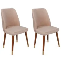 Set scaune de bucătarie Trendy Hugo Catifea/ Cream Brown