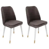 Set scaune de bucătarie Trendy Hugo Catifea/ Antracit Gold
