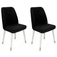 Set scaune de bucătarie Trendy Hugo Catifea/ Black Gold