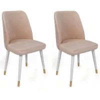 Set scaune de bucătarie Trendy Hugo Catifea/ Cream Gold