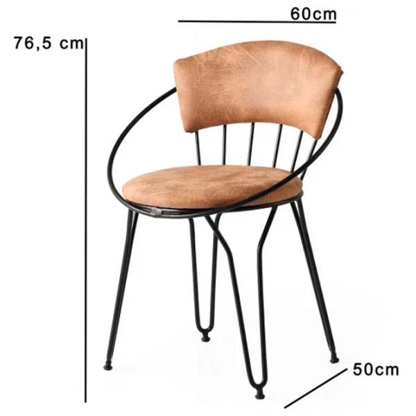 Set scaune de bucătarie Trendy Istanbul Velvet/ Beige Black photo 5