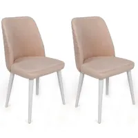Set scaune de bucătarie Trendy Tutku Catifea/ Cream White