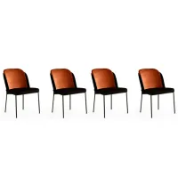 Set scaune de bucătarie Trendy DR - V4 Catifea/ Bronze Black