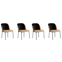 Set scaune de bucătarie Trendy DR - V4 Catifea/ Beige Black