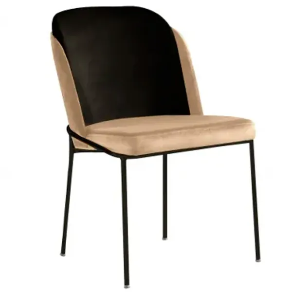 Set scaune de bucătarie Trendy DR - V4 Catifea/ Beige Black photo 2