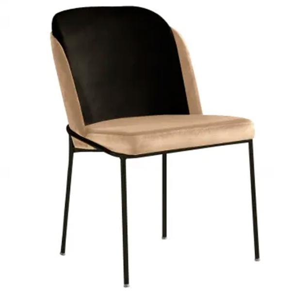 Set scaune de bucătarie Trendy DR - V4 Catifea/ Beige Black photo 2