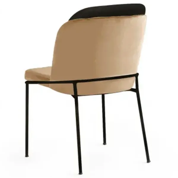 Set scaune de bucătarie Trendy DR - V4 Catifea/ Beige Black photo 3