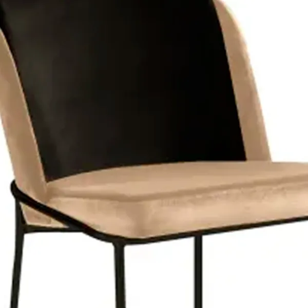 Set scaune de bucătarie Trendy DR - V4 Catifea/ Beige Black photo 4