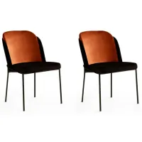 Set scaune de bucătarie Trendy DR - V2 Catifea/ Bronze Black