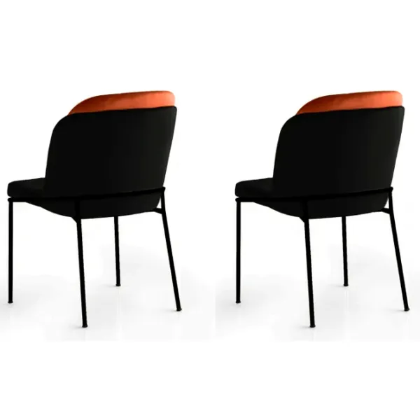 Set scaune de bucătarie Trendy DR - V2 Catifea/ Bronze Black photo 2