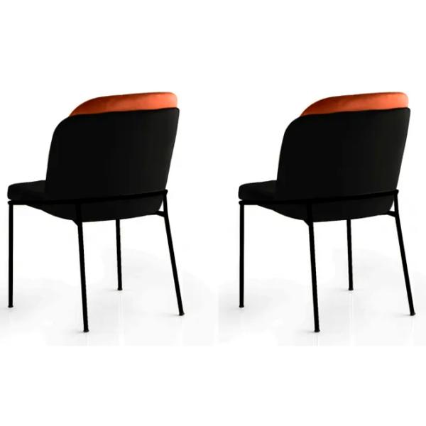 Set scaune de bucătarie Trendy DR - V2 Catifea/ Bronze Black photo 2