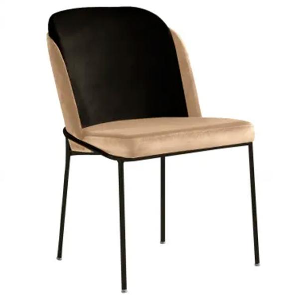 Set scaune de bucătarie Trendy DR - V2 Catifea/ Beige Black photo 3
