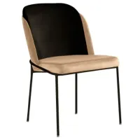 Set scaune de bucătarie Trendy DR - V2 Catifea/ Beige Black photo 3