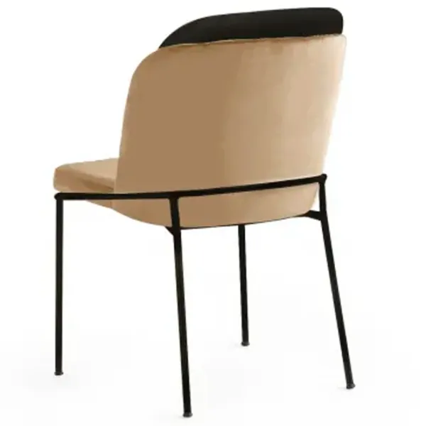 Set scaune de bucătarie Trendy DR - V2 Catifea/ Beige Black photo 5
