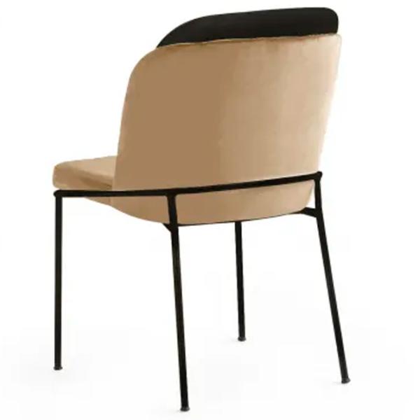 Set scaune de bucătarie Trendy DR - V2 Catifea/ Beige Black photo 5