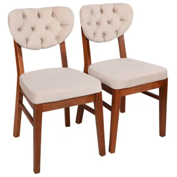 Set scaune de bucătarie Trendy Elma Catifea/ Beige Brown photo 1