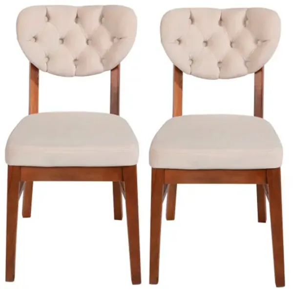 Set scaune de bucătarie Trendy Elma Catifea/ Beige Brown photo 2
