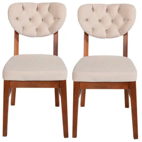 Set scaune de bucătarie Trendy Elma Catifea/ Beige Brown photo 2