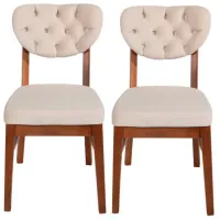 Set scaune de bucătarie Trendy Elma Catifea/ Beige Brown photo 2