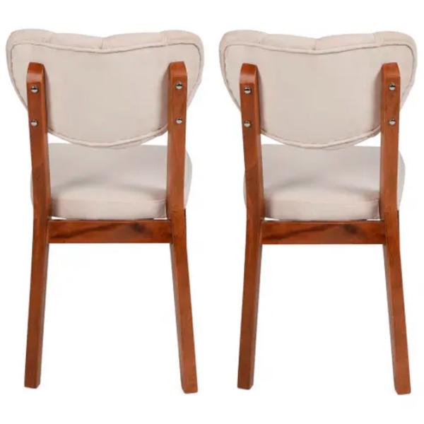 Set scaune de bucătarie Trendy Elma Catifea/ Beige Brown photo 3