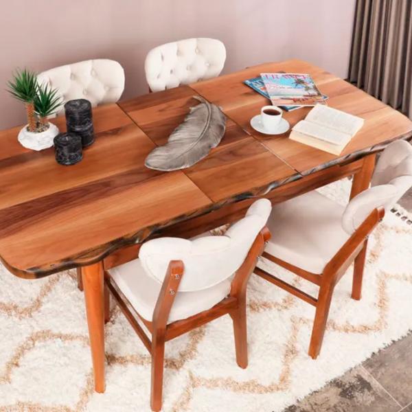Set scaune de bucătarie Trendy Elma Catifea/ Beige Brown photo 6