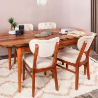 Set scaune de bucătarie Trendy Elma Catifea/ Beige Brown photo 7