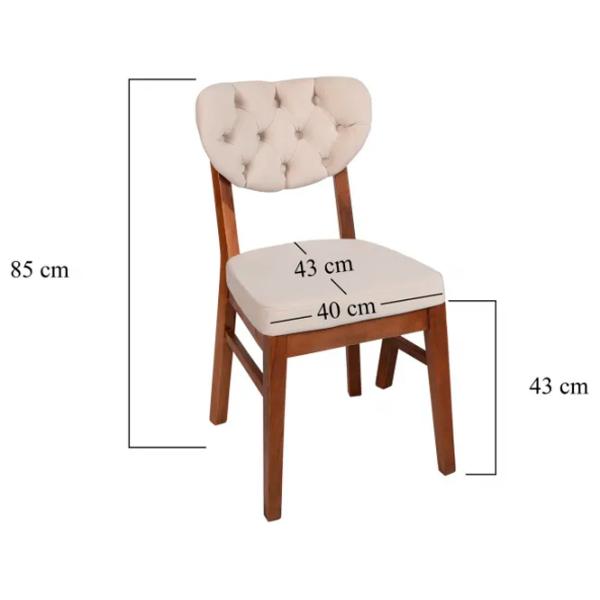 Set scaune de bucătarie Trendy Elma Catifea/ Beige Brown photo 8