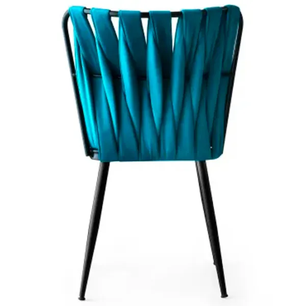 Set scaune de bucătarie Trendy KUŞAKLI Catifea/ Blue Black photo 5