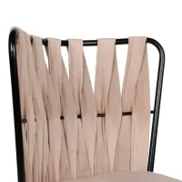 Set scaune de bucătarie Trendy KUŞAKLI Catifea/ Cream Black photo 4
