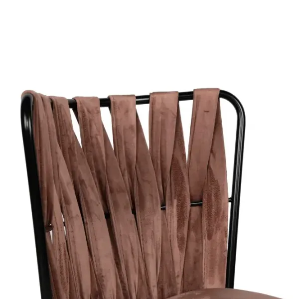 Set scaune de bucătarie Trendy KUŞAKLI Catifea/ Light Brown Black photo 4