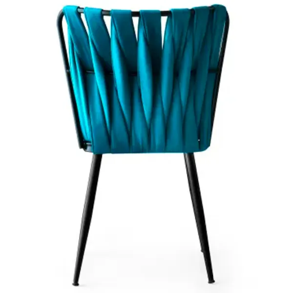 Set scaune de bucătarie Trendy KUŞAKLI Catifea/ Blue Black photo 5